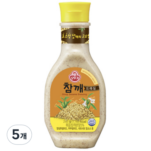 오뚜기 참깨드레싱, 245g, 5개