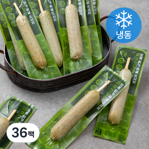 오쿡 닭가슴살 소세지 야채깻잎맛 핫바 (냉동), 70g, 36팩