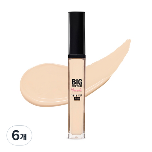에뛰드하우스 빅커버 스킨핏 컨실러 PRO 리퀴드 컨실러 7g, N03 뉴트럴 바닐라, 6개