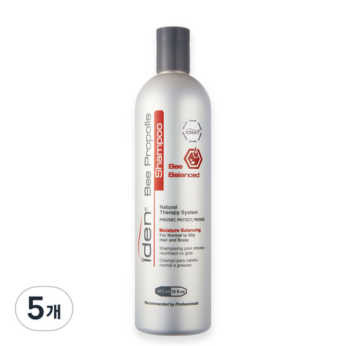 아이덴 비 프로폴리스 발란시드 샴푸, 473ml, 5개