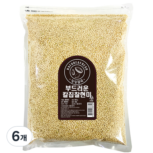 싱싱잡곡 부드러운 칼집 찰현미, 800g, 6개
