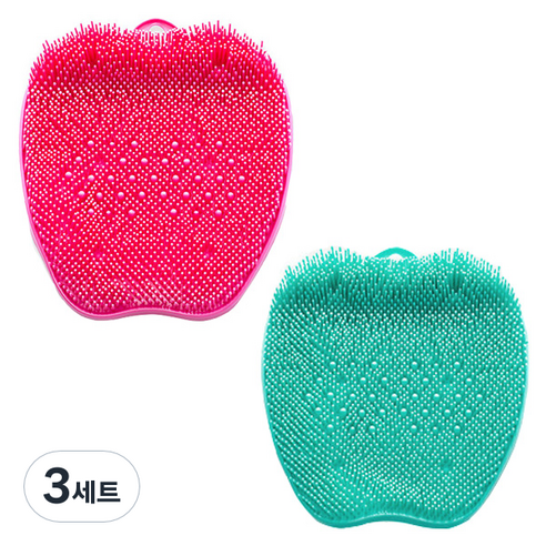 만능 발브러쉬 2종 세트, 핑크, 민트, 3세트