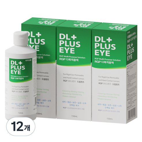 휴먼바이오 디엘플러스아이 렌즈세정 보존액, 150ml, 12개