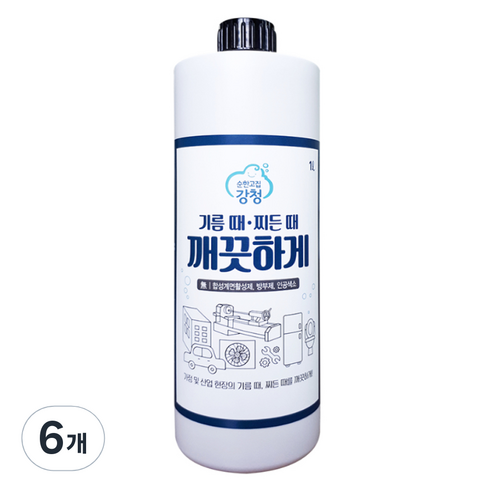 순한고집강청 녹색인증 다목적 세정제, 1L, 1kg, 6개