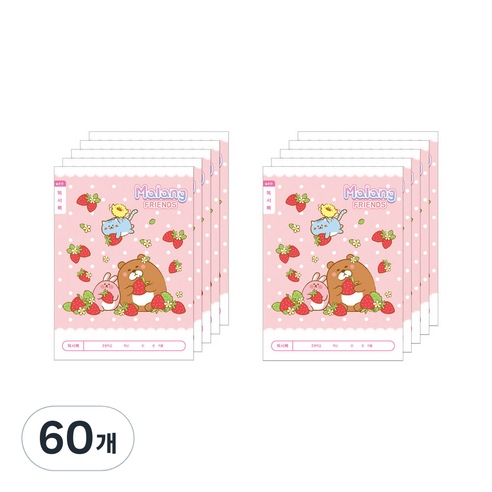 아이비스 여아용 독서록 넓은칸 초등 1-2 11586, 딸기, 60개