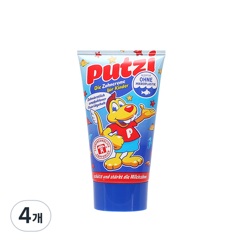 푸치 어린이치약 칼슘, 50ml, 4개