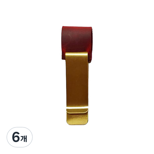 메이크그레이트 다이어리 펜클립 가죽홀더, 와인, 6개