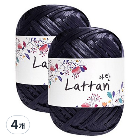 yarna 라탄 2볼 라피아실 40g, 36번(유광), 4개