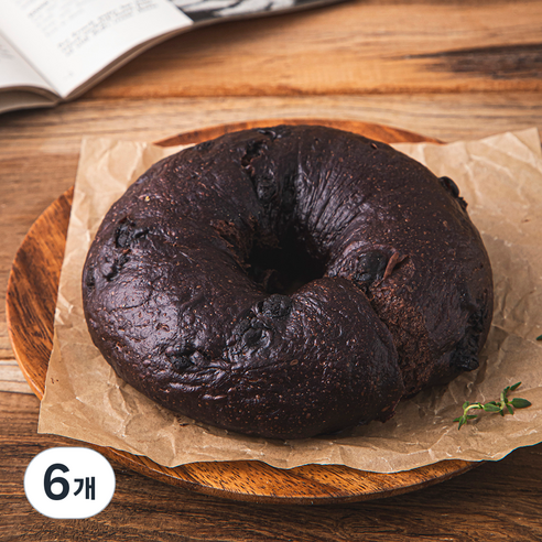 브로드카세 발효종 초코 베이글, 120g, 1개입, 6개