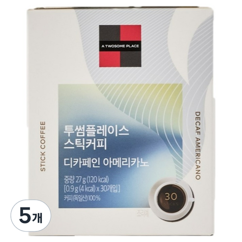 투썸플레이스 스틱커피 디카페인 아메리카노, 0.9g, 5개, 30개입