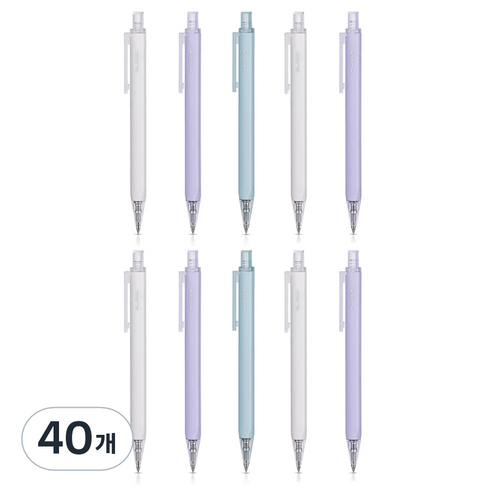 델리 누사인 크리스탈클립 젤잉크펜 0.5mm NS649, 랜덤발송, 40개