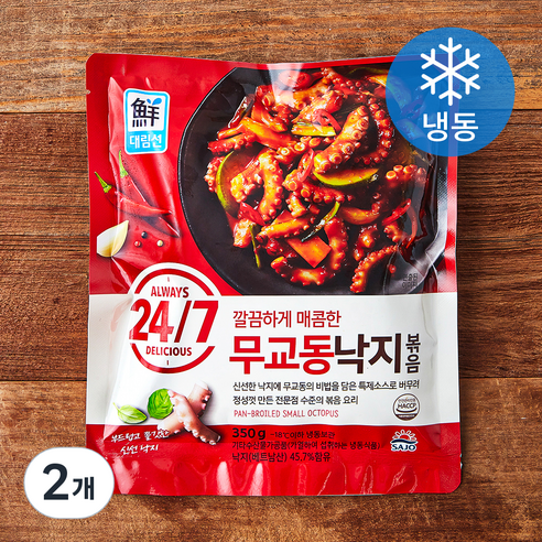 대림선 24/7 깔끔하게 매콤한 무교동 낙지 볶음 (냉동), 350g, 2개