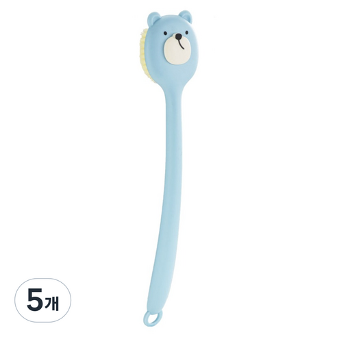 깨끗하게 샤워하자 바디 등 샤워 브러쉬, 블루, 5개, 1개입