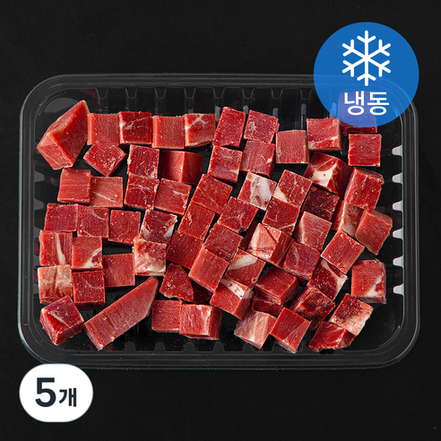 호주산 우목심 사각큐브 (냉동), 5개, 500g