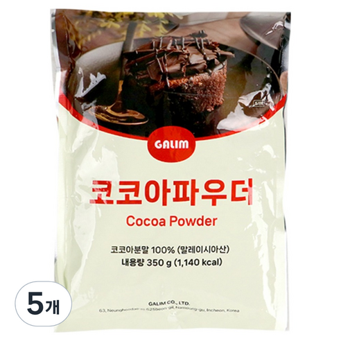 가림 코코아파우더, 350g, 5개, 350g, 1개