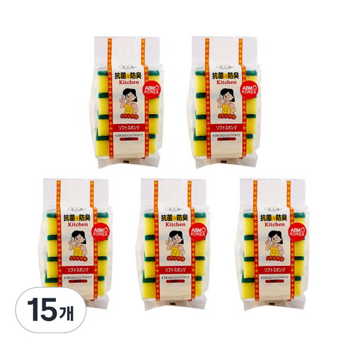 에이비엠 스펀지수세미, 4개입, 15개