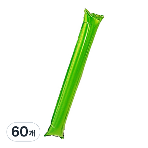 마켓감성 무패턴 치어스 풍선막대, 그린, 60개