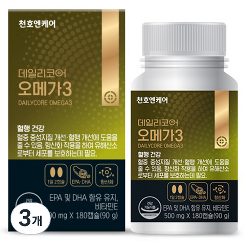 데일리코어 오메가3, 180정, 90g, 3개