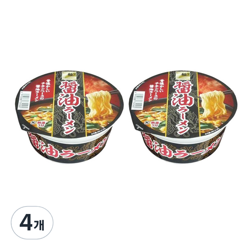 멘노스나오시 쇼유 컵라멘 77g, 4개