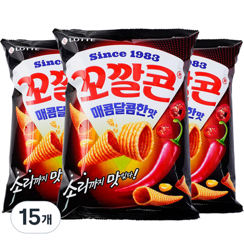 꼬깔콘 매콤달콤맛, 134g, 15개