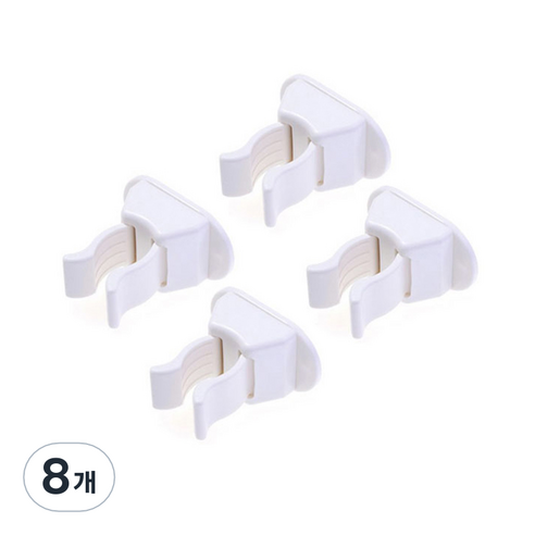 다용도 청소도구걸이, 화이트, 8개