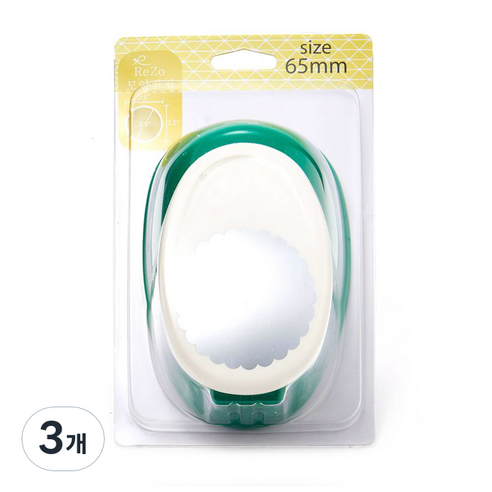 포코스 모양펀치 R-65 65mm, 3개, 34번 물결원