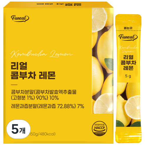 퍼니트 리얼 콤부차 30포, 150g, 5개