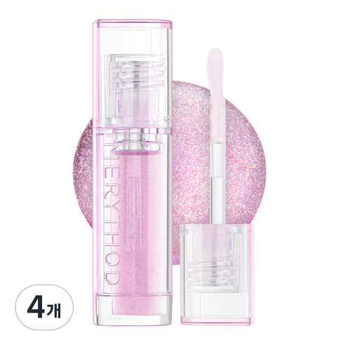 메리쏘드 블링츄 립 오일 3.5ml, 05 베리 쿼츠, 4개