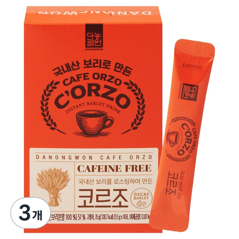 다농원 코르조 보리차, 3개, 10개입, 3.5g