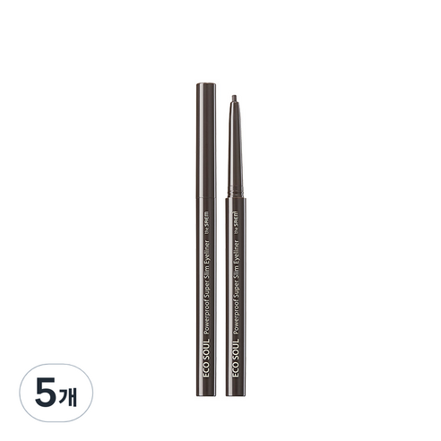 더샘 에코 소울 파워프루프 초슬림 아이라이너 0.1g, 애쉬 블랙, 5개