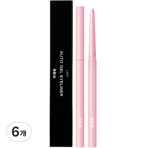 삐아 라스트 오토 젤 아이라이너 0.3g, 17 핑크 쿼츠, 6개