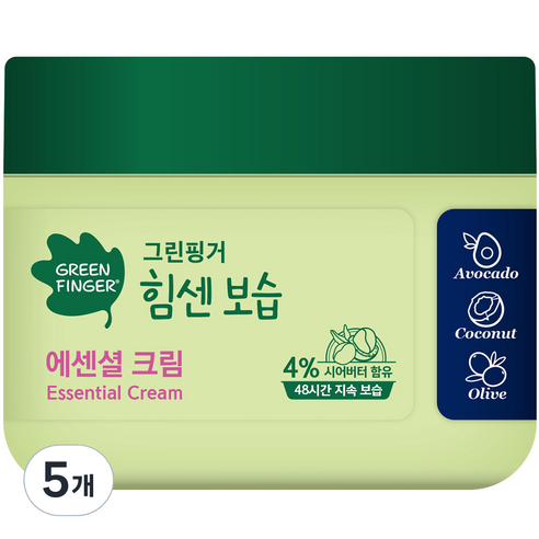 그린핑거 힘센보습 에센셜 크림, 300g, 5개