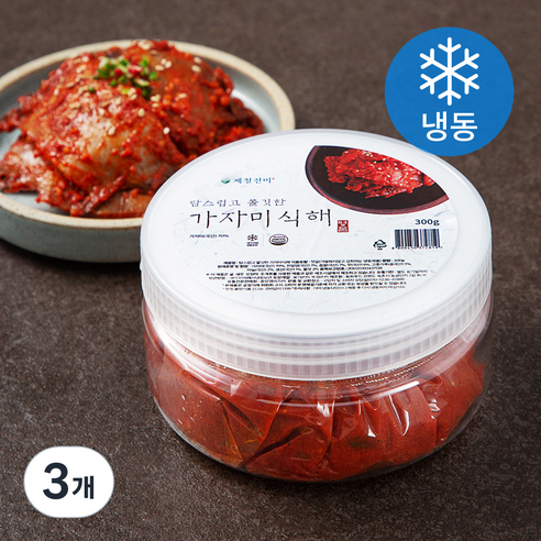 제철진미 탐스럽고 쫄깃한 가자미식해 (냉동), 300g, 3개