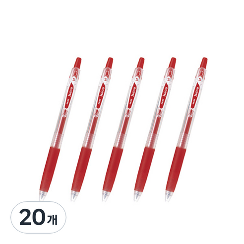 파이롯트 쥬스 젤잉크펜 0.38mm, 레드, 20개