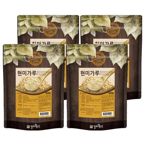 컬러푸드 국산 현미가루, 500g, 4개