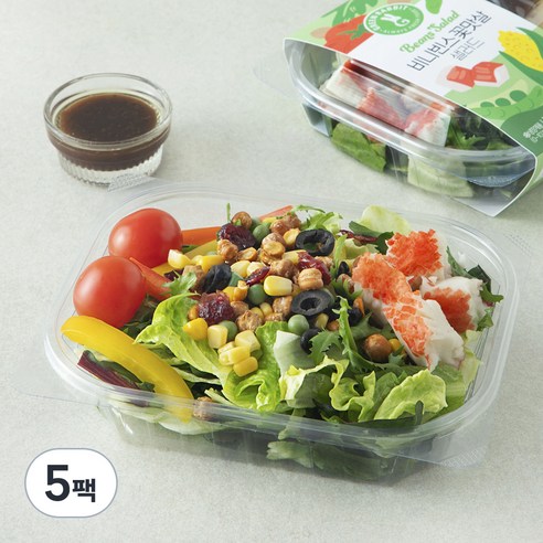 그린래빗 비니빈스 꽃맛살 샐러드, 205g, 5팩