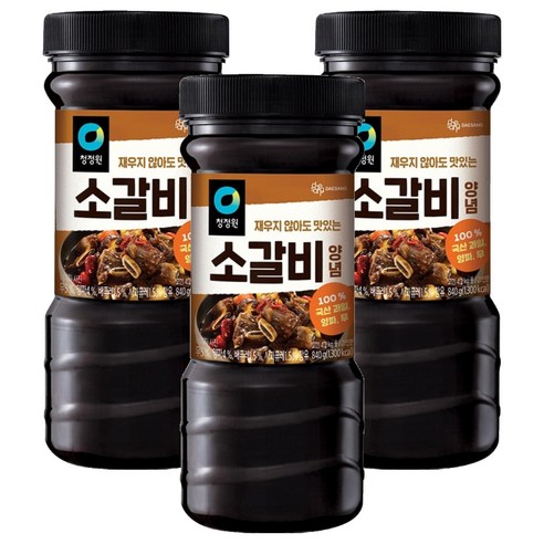 청정원 소갈비 양념장, 840g, 3개