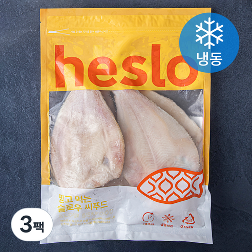 해슬로 깔끔한 손질 가자미 (냉동), 1kg, 3팩