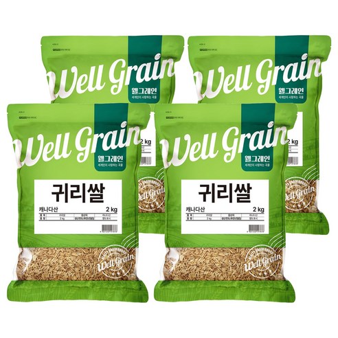 웰그레인 귀리쌀, 2kg, 4개