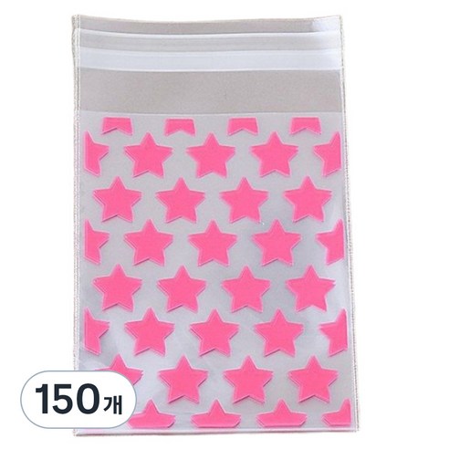 올하이 포카 포장 용품 스타 포토카드 스티커 슬리브 포장봉투 8 x 13 cm, 150개, 스타핑크