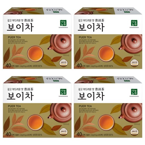 다농원 보이차, 0.6g, 40개입, 4개