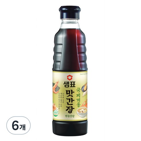 샘표 맛간장 국찌개용, 500ml, 6개