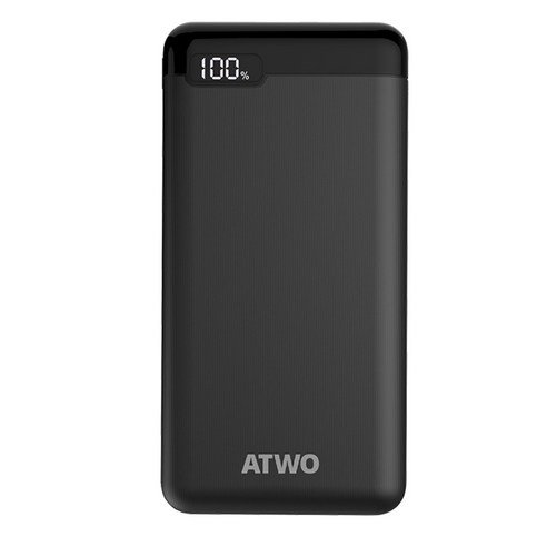 에이투 22.5W 고속충전 10 000mAh QC3.0 대용량 보조배터리 멀티단자 AL0302, 블랙