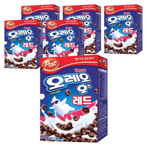 포스트 오레오 오즈 레드 시리얼, 500g, 6개