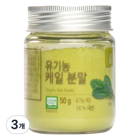 올가홀푸드 유기농 케일 분말, 50g, 3개