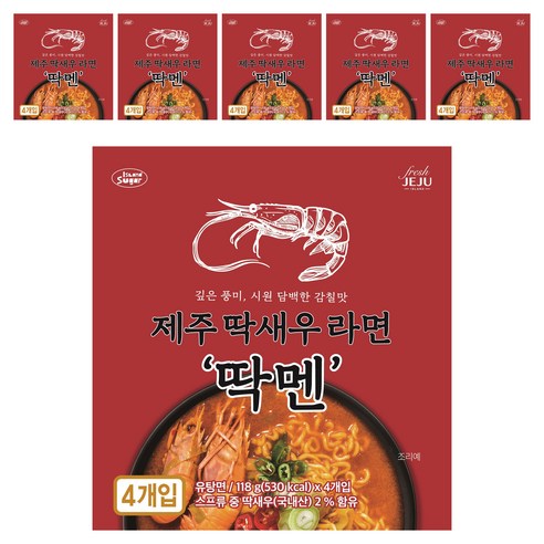 컬러슈가 제주딱새우라면 딱멘 118g