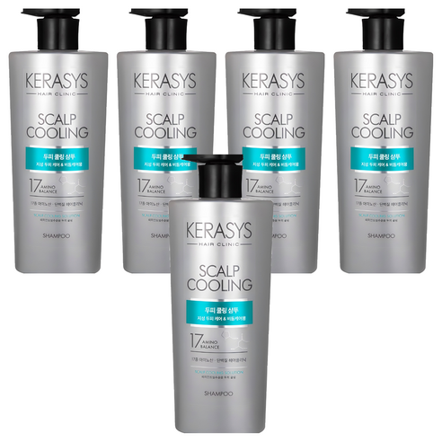 케라시스 두피 쿨링 단백질 샴푸 플로럴 파우더 향, 600ml, 5개