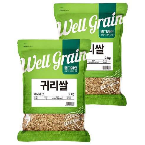 웰그레인 귀리쌀, 2kg, 2개
