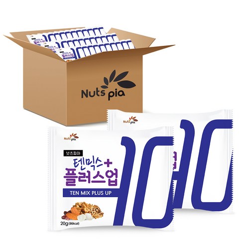 넛츠피아 텐믹스 플러스업 혼합견과 2kg, 20g, 100개