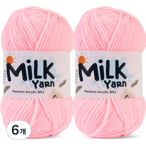 니뜨 밀크얀 뜨개실 50g, 02라이트핑크